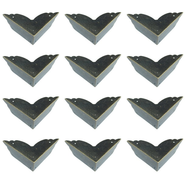 Elegante protector de esquinas, protector de esquinas decorativo para escritorio para bordes de muebles (12 piezas), aleación de metal de alta calidad que garantiza una durabilidad duradera, adecuado