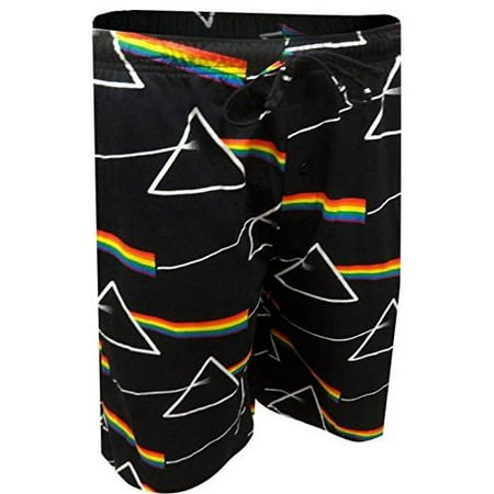 MJC Men's Pink Floyd Dark Side of The Moon Sleep Jam Pajama Shorts, Black, Size: