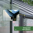thumbnail image 5 of 8' x 12' Greenhouse for Outdoors, Polycarbonate Greenhouse with Rain Gutter and Roof Vent, Aluminum Walk-in Green Houses for Outside for Patio Backyard Garden, 5 of 6