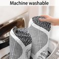thumbnail image 5 of Black and White Geometric Quatrefoil Pattern Bathroom Rugs Mat,Non Slip Microfiber Bathroom Rug,Rubber Backing,Soft Bathroom Mats for Bathroom Floor,Tub and Shower,17x27in(43x68cm), 5 of 5
