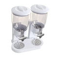 thumbnail image 1 of Organizador de latas para almacenar alimentos, recipiente para avena, harina, cereales de cocina, arroz, nueces y azúcar. Doble taza blanca, 1 of 9