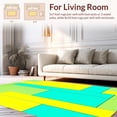 thumbnail image 2 of ODIKA 6' x 9' Machine Washable Non-Slip Area Rug, Geometric Rectangle High Traffic Rug, Green, 192211, 2 of 7