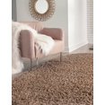 thumbnail image 4 of Unique Loom 3151419 5 x 8 ft. Solid Shag Oval Rug, Cocoa, 4 of 15