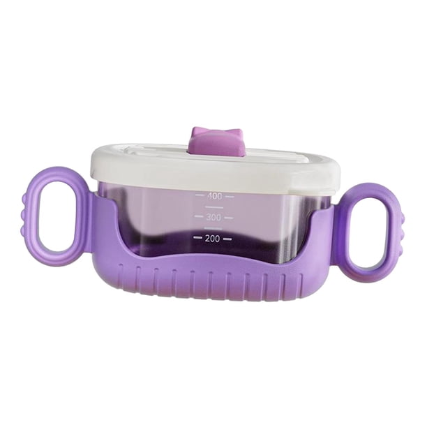 Cuenco Para Bebé, Cubierta De Cuenco Desmontable, Utensilios De Silicona Para Comida, Utensilios Para Bebés, Silicona Púrpura