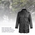 thumbnail image 4 of PVC Waterproof Windproof Rain Jacket for Men, with Reflective Stripes Adjustable Hood Ideal for Outdoor Hiking Fishing, 4 of 7
