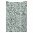 thumbnail image 2 of Garden Art Tablecloth, Different Flowers Botanical Growth in Abstract Style Romantic Arrangement, Rectangle Satin Table Cover for Dining Room and Kitchen, 60" X 84", Beige Slate Blue, by Ambesonne, 2 of 2