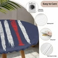 thumbnail image 6 of American Flag Fitted Tablecloth with Elastic Edged, Round Table Cloth for Dining Table, US Flag Baseball Stars Navy Blue Waterproof Oil Proof Table Cover for Indoor Outdoor 36"-44", 6 of 8