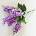 thumbnail image 1 of Lefu 5 Heads Artificial Hyacinth Fake Flowers for Office Party Wedding Home Decor, 1 of 9