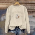 thumbnail image 2 of Gunia Women'S Halloween Ghost Sweatshirt Graphic Crew Neck Long Sleeve Thin Pullover Top Hoodie Fall Fashion Clothes Beige S-2Xl, 2 of 3