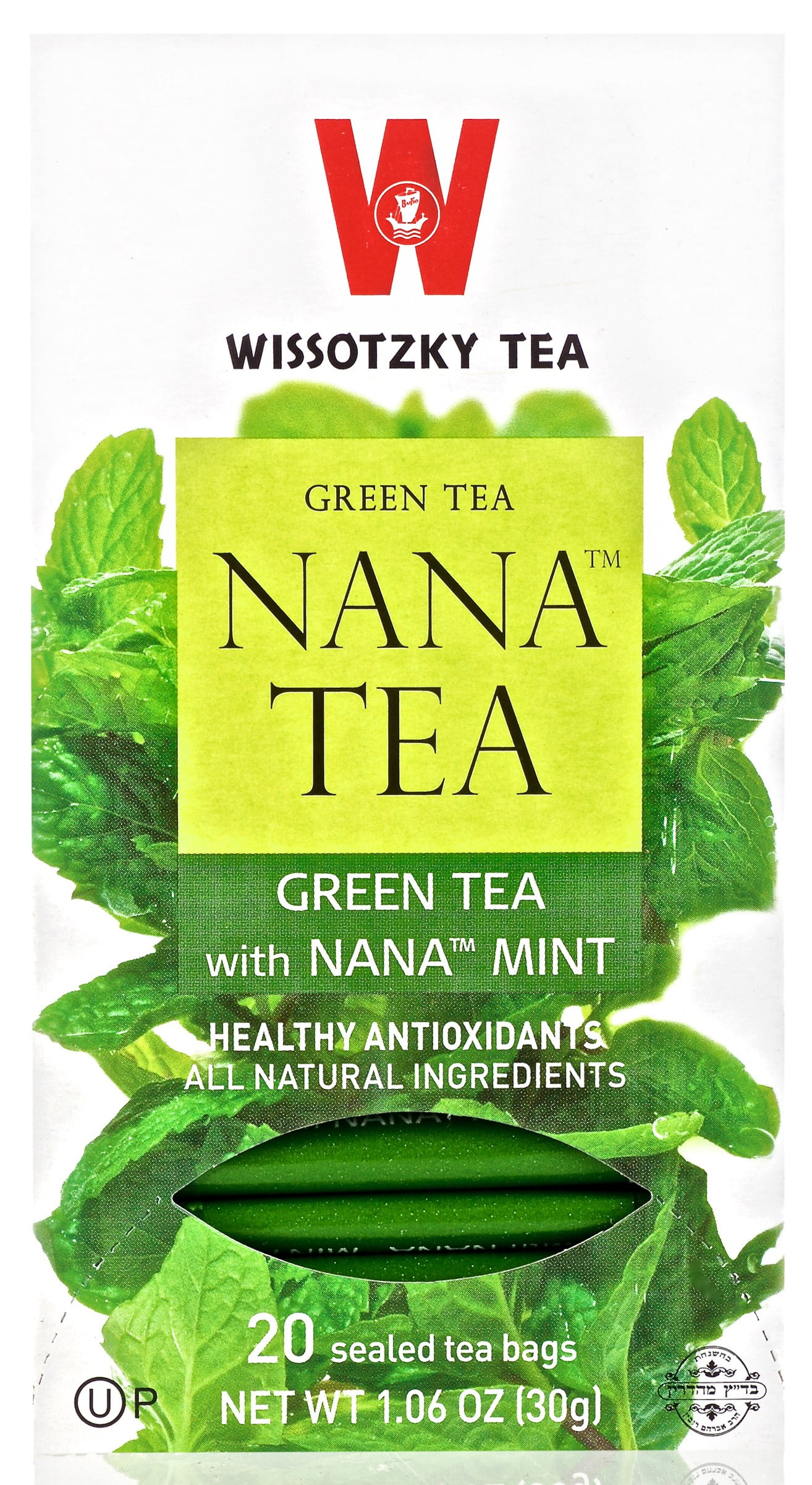 Wissotzky Green Tea, with Nana Mint, 1.06 Oz