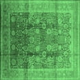 thumbnail image 1 of Ahgly Company Indoor Square Oriental Emerald Green Traditional Area Rugs, 6' Square, 1 of 4