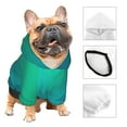 thumbnail image 4 of Uemuo Green Turquoise Teal for Winter Dog Hoodie Sweatshirts with Pockets Warm Dog Clothes for Small Dogs Chihuahua-XX-Large, 4 of 8