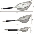 thumbnail image 2 of Makerstep Stainless Steel Fine Mesh Strainers. Set of 3 Graduated Sizes Strainer Wire Sieve with Insulated Handle for Kitchen, Cooking, Food Preparation. Premium Stainless Steel, Lightweight, 2 of 6