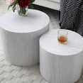 thumbnail image 4 of Kevinplus Round Coffee Table Set of 2, Nesting Coffee Tables for Living Room, Office, Bedroom, White, 4 of 6