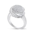 thumbnail image 3 of AFFY 1/2 CT. T.W. Round Cut Natural White Diamond Swirl Promise Ring For Women's In 14K White Gold Over Sterling Silver (0.5 Cttw, J-K Color, I2-I3 Clarity), Ring Size -6, 3 of 5