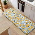 thumbnail image 5 of Yellow Lemon Fruit Leaves Blue Pattern Kitchen Rug Mat,Kitchen Runner Rugs Non Skid Washable,Decorative Kitchen Floor Mats for Kitchen,Sink,Laundry,17"x47.2", 5 of 7