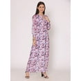 thumbnail image 2 of DressBerry Women's Printed Floor Length Georgette Dress Puff Sleeves Tiered Summer Wear Flared Maxi Dress, 2 of 7