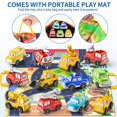 thumbnail image 2 of Coche de juguete TEMI para niños pequeños, 12 piezas con alfombrilla o bolsa de juego, de 1 a 3 años, 2 of 9