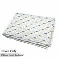 thumbnail image 5 of Cartoon Floor Pillow Lounger Cover, Aquarium Themed Fish Cartoons with Spots and Lines Geometrical Backdrop Art Print, Nap Mat Printed Fabric Case for 5 Pillows, 88" x 27", Multicolor, by Ambesonne, 5 of 5
