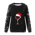 thumbnail image 4 of Blouses pour Femmes, Hauts de Noël pour Femmes, Mode Féminine de Noël Décontractée Imprimée Col Rond Manches Longues Chandail Blouse, 4 of 4