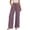 Purple, variant on Cotton Linen Pants for Women Plus Size Summer Beach Pants Pleated Elastic Wais Drawstring Pant Vacation Trousers