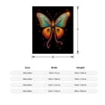 thumbnail image 3 of Cozy Soft Flannel Blanket - Durable Warm Perfect for Sofa Travel & Bed - Elegant Butterfly Pattern with Colors, 3 of 5