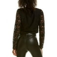 thumbnail image 3 of Leyden Womens Lace V-Neck Bodysuit Black L, 3 of 3