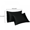 thumbnail image 6 of 2 Pack Satin Pillowcase Envelope Closure 20"x40" Soft Smooth Satin,Silk Pillow Covers for Sleeping,Gifts for Women Men,Black, 6 of 7