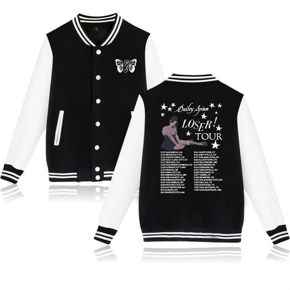 Bailey Spinn Loser Tour 2025 Jackets Casual Baseball Uniform Fashion Longsleeve Coat