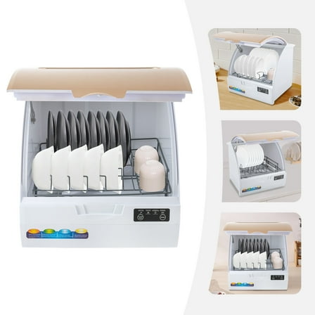 TFCFL 900W Countertop Dishwasher Touch Screen Compact Dishes Washing Machine with 4 Programs