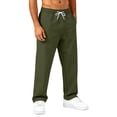 thumbnail image 3 of Men's Quick Dry Athletic Pants Drawstring Lightweight Straight Leg Active Trousers for Travel and Workout, 3 of 7