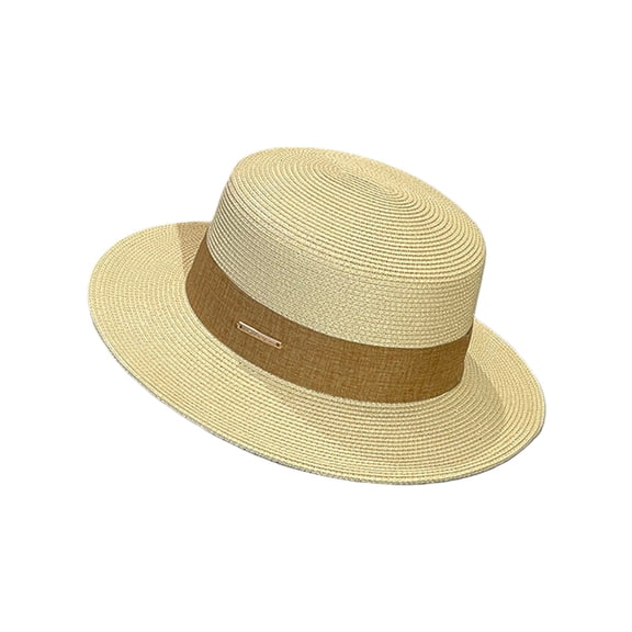 MEICHEN Summer Beach Sun Hat for Women Fashion Wide Brim Panama Hat Flat Top Bucket Hat
