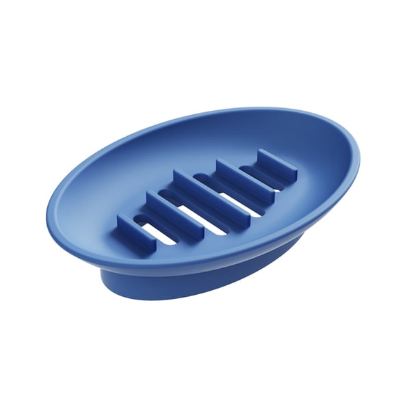 Linnome Self Draining Silicone Soap Dish Slotted Bar Soap Holder Non Slip Water Drain Tray for Bathroom Sink Shower Countertop Bath Accessory Storage