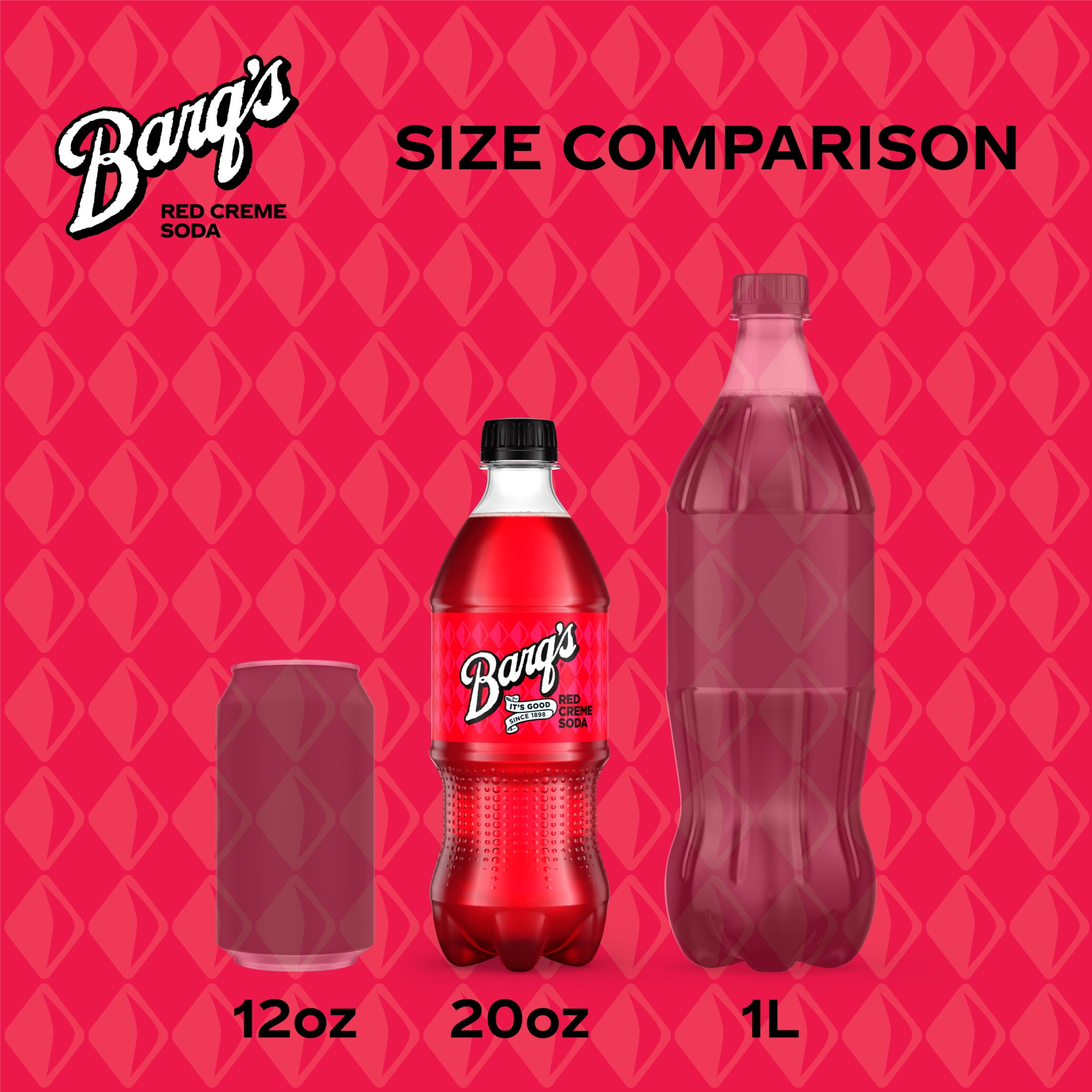 Barq's Red Creme Soda Pop Bottle, 20 fl oz