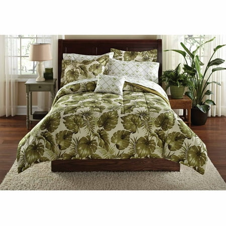 Mainstays Palm Grove Bed in a Bag Coordinating Bedding Set