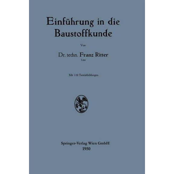 Einführung in Die Baustoffkunde, (Paperback)