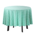 thumbnail image 1 of Vargottam Indoor/OutdoorRoundTablecloth 58 InchRoundTablecloth Waterproof PatioTableCloths- Spring/SummerTableCovers for Backyard CircularTable/BBQs/Picnic -Aquamarine Green, 1 of 8