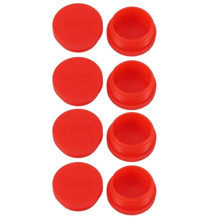 - 8Pcs M20 x 1.5mm PE External Threaded Tube Insert Cap Screw-in Cover Red