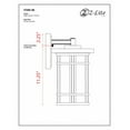 thumbnail image 6 of Jordan 1 Light Outdoor Wall Sconce Clear Seedy, 6 of 6