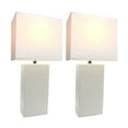 thumbnail image 2 of Lalia Home 21" 2-Pack Leather Base Modern Home Décor Bedside Table Lamp Set, 2 of 8