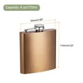 thumbnail image 2 of Uxcell 6oz 170ml termo de acero inoxidable para camping, senderismo y actividades al aire libre, oro rosa, 2 of 6