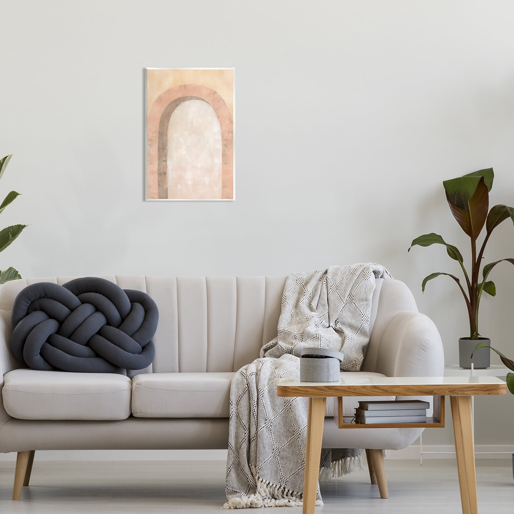 Stupell Industries Modern Muted Arch Abstract Painting Unframed Art Print Wall Art, 13 x 19