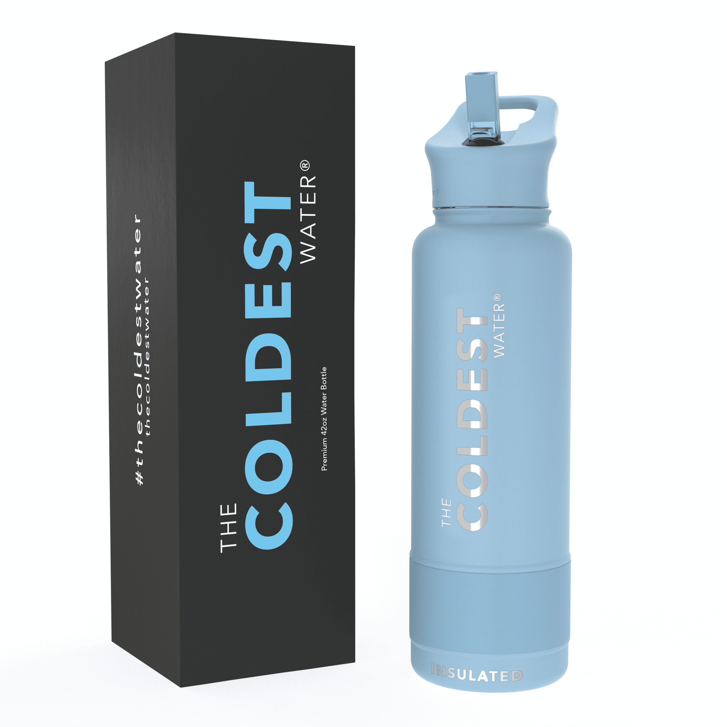 The Coldest 40oz Wide Mouth Insulated Stainless Sports Water Bottle ...