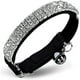 thumbnail image 1 of Soft Velvet Safe Cat Adjustable Collar Bling Diamante With Bells,23-30cm,for Small Dogs And Cats (black), 1 of 5