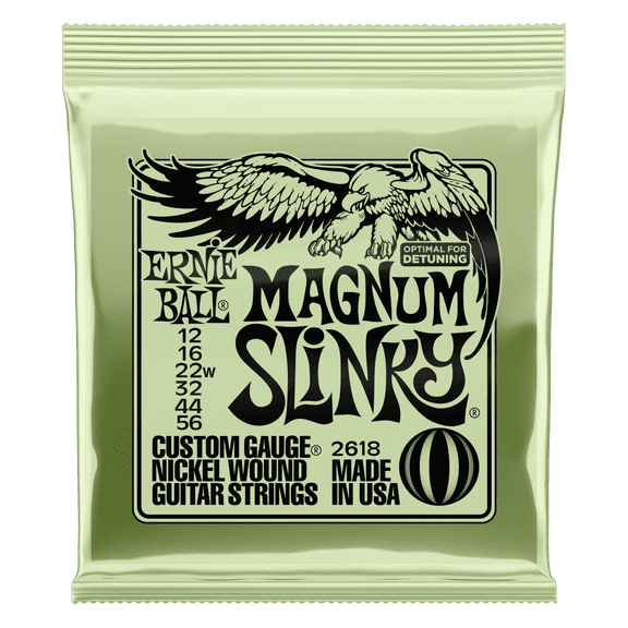 Ernie Ball Magnum Slinky Nickel Wound Electric Guitar Strings, 12–56 Gauge
