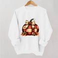 thumbnail image 2 of Hurxie Fall Pumpkins Sweatshirts for Women Long Sleeve Halloween Thanksgiving Graphic Shirt, 2 of 7