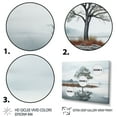 thumbnail image 3 of Designart "Muted Tree Reflections on Water" Landscape Trees Floater Framed Canvas Wall Art, 3 of 7
