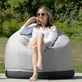 thumbnail image 5 of Jaxx Palmetto Large Round Outdoor Bean Bag Club Chair - Sunbrella Granite, 5 of 5