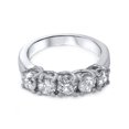 thumbnail image 3 of 1 1/2ct Five Stone Trellis Diamond Wedding Ring 14K White Gold, 3 of 4