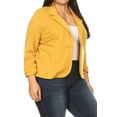 thumbnail image 2 of Women's Plus Size Basic Casual Button Solid Outerwear Jacket Blazer, 2 of 5